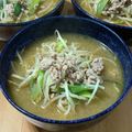 きっかママ's cooksnap of when they made ピリ辛もやし味噌ラーメン.