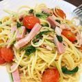 いまなつ28's cooksnap of when they made 菜の花とプチトマトとベーコンのパスタ.