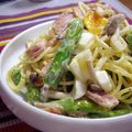 mihiGT's cooksnap of when they made アスパラとベーコンのスパサラ☆.