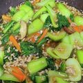 yuringoo's cooksnap of when they made チンゲン菜のとろ～りひき肉オイスター炒め.