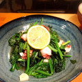 イシポン's cooksnap of when they made タコとほうれん草のガーリック炒め.