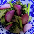 akiiiyh's cooksnap of when they made [簡単]赤カブとブロッコリーの麺つゆ炒め.