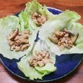 YCHキッチン's cooksnap of when they made 鶏ミンチと椎茸の中華そぼろ♪レタス包み.