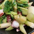 めろりんs2's cooksnap of when they made 短時間調理！タコとセロリのガーリック炒め.