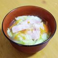 すうがん's cooksnap of when they made 簡単キャベツとベーコンの白だしスープ.