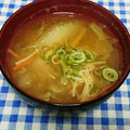 ととろ＆めい's cooksnap of when they made 白菜 えのき 人参の味噌汁^^.