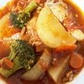 tomiha's cooksnap of when they made 鶏肉と大根ときのこのトマト煮込み♪.
