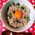 クックQXNV18☆'s cooksnap of when they made すき家の人気メニュー　鶏そぼろ丼♪.