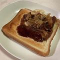 papikun's cooksnap of when they made 気分はマツコなお好み焼き風トースト.