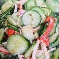 ペコリん☆'s cooksnap of when they made きゅうりとカニかまの胡麻マヨ和え.