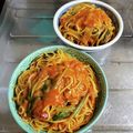 ebipeco's cooksnap of when they made 定番のベーコンとほうれん草のトマトパスタ.
