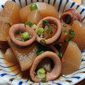 ＊SHIBA＊'s cooksnap of when they made イカと大根の煮物☆めんみ使用☆.