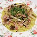 もぐ・ω・くま's cooksnap of when they made ☆きのことベーコンのさっぱりパスタ☆.