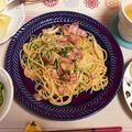 たぁープ〜's cooksnap of when they made 水菜とベーコンのヘルシー和風パスタ.