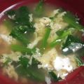 ♡AKRMM♡'s cooksnap of when they made 娘が好きだったほうれん草のお吸い物♪.