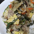 遅咲きの桜's cooksnap of when they made 簡単！豚こまとほうれん草の甘酢炒め.