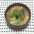 おはなすき's cooksnap of when they made 白菜 なめこ 油揚げの味噌汁^^.