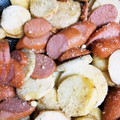 ジャックック24's cooksnap of when they made じゃ〜ぱんぽてと 里芋ソーセージの炒焼.