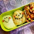 たにたーに's cooksnap of when they made ハロウィン☆おばけとドクロおにぎり.