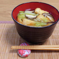 Yukiまむ's cooksnap of when they made 白菜と油揚げのお味噌汁.