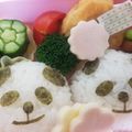 ババチ's cooksnap of when they made キャラ弁 簡単パンダ弁当.
