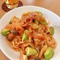 ＠ERiNA's cooksnap of when they made 鱈とキノコのトマトソースパスタ☆.