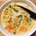 amycooking's cooksnap of when they made カブ・そら豆・小松菜・コーンのクリーム煮.