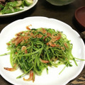 クロ８５'s cooksnap of when they made 瞬殺!!つまみ菜と桜海老の中華風炒め.