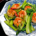 ルぴあ's cooksnap of when they made 海老と小松菜のあっさり炒め.