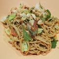 yokoyoko76's cooksnap of when they made 鯖とネギのジェノベーゼ蕎麦.