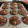 anmitsu28's cooksnap of when they made アーモンド香る♪チョコチップマフィン♡.