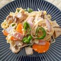 akoreana's cooksnap of when they made 血液サラサラ　超簡単　極上焼きうどん★.