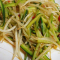 朝比奈みくる★'s cooksnap of when they made きゅうりともやしのピリ辛炒め.