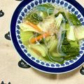 ふたごゆき's cooksnap of when they made 市販ワンタンと青梗菜のピリ辛キムチスープ.