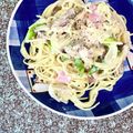 ふたごゆき's cooksnap of when they made アスパラとベーコンのクリームパスタ.