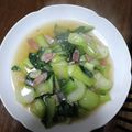 おれにまかせろ's cooksnap of when they made ＊青梗菜とベーコンの中華あんかけ＊.