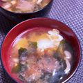 ☆あいちゃん's cooksnap of when they made 秋しめじワカメ卵まるごと味噌汁.