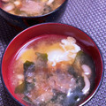 ☆あいちゃん's cooksnap of when they made 秋しめじワカメ卵まるごと味噌汁.