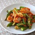 KT121's cooksnap of when they made 鶏とおくらのコチュマヨ炒め.