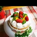 はぴっ's cooksnap of when they made シャインマスカット☆メロンのムースケーキ.