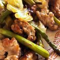 ライナス犬's cooksnap of when they made アスパラとひき肉の中華炒め.