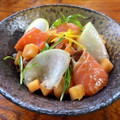 お料理ニャロメ's cooksnap of when they made 柚子入り＊柿とサーモンと大根のマリネ★.