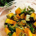 seacomet's cooksnap of when they made かぼちゃとピーマンのゴマ和え.