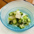 マルんちの丸顔's cooksnap of when they made 簡単！オクラとらっきょうの酢の物.