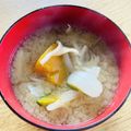 ボブナナ's cooksnap of when they made かぼちゃと玉ねぎのお味噌汁♡.