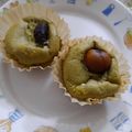 akoreana's cooksnap of when they made 栗とホワイトチョコ入り抹茶マフィン.