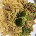 ﾌﾞﾚﾝﾀﾞ's cooksnap of when they made ひき肉とブロッコリーのペペロン風パスタ.
