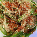 momonaomam's cooksnap of when they made おくらとえのきのピリ辛胡麻和え.