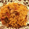 クックほのママ☆'s cooksnap of when they made 我が家のキノコとベーコンの醤油焼きそば.