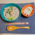 micchaaaan's cooksnap of when they made チキンとさつまいもの豆乳シチュー.